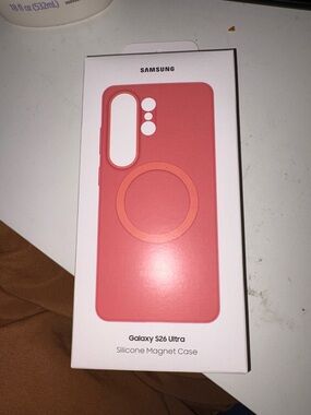Samsung Silicone Magnet Case for Galaxy S26 Ultra - Coral